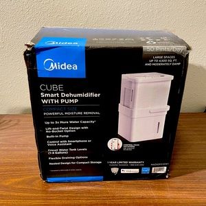Midea Cube 50 Pint Dehumidifier for Basement and Rooms at Home for up to 4,500